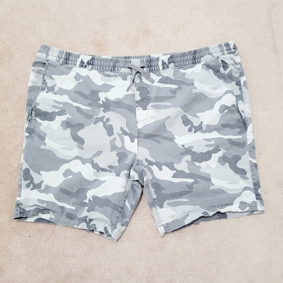 George Stretch Shorts with Pockets Super Soft Gray Camo Men's Size 2XL - Picture 1 of 9
